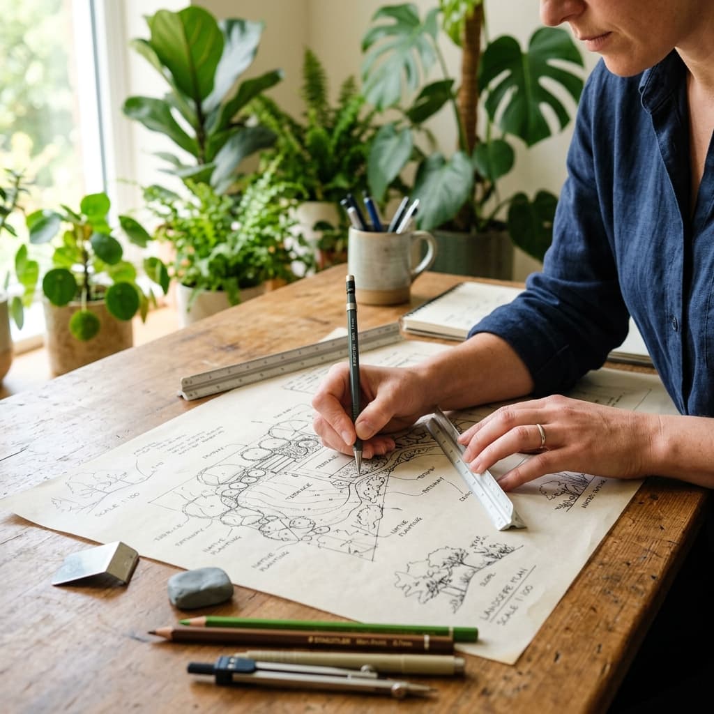 Sketching landscape plans